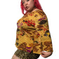 90’s/Y2K Jane Ashley Mustard Floral Print Long Sleeve Shirt (3X)