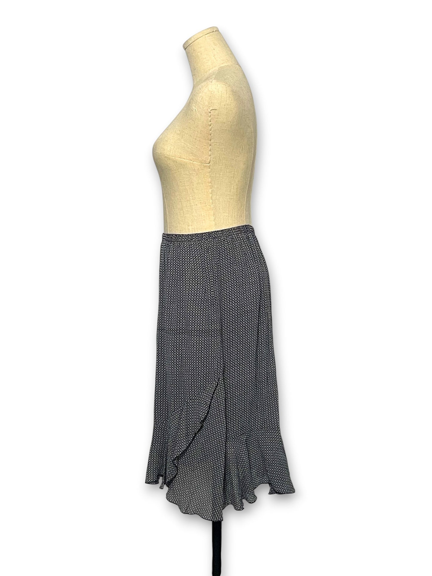 90’s/Y2K Patterned Silk Skirt (XS/S/M)