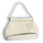 Vintage White Beaded Handbag