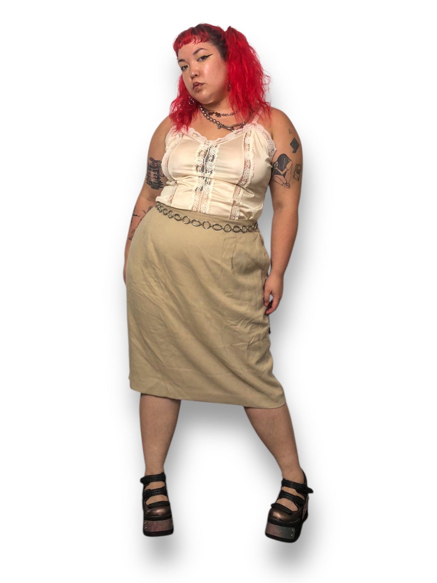 90’s Worthington Khaki Pencil Skirt (2X)