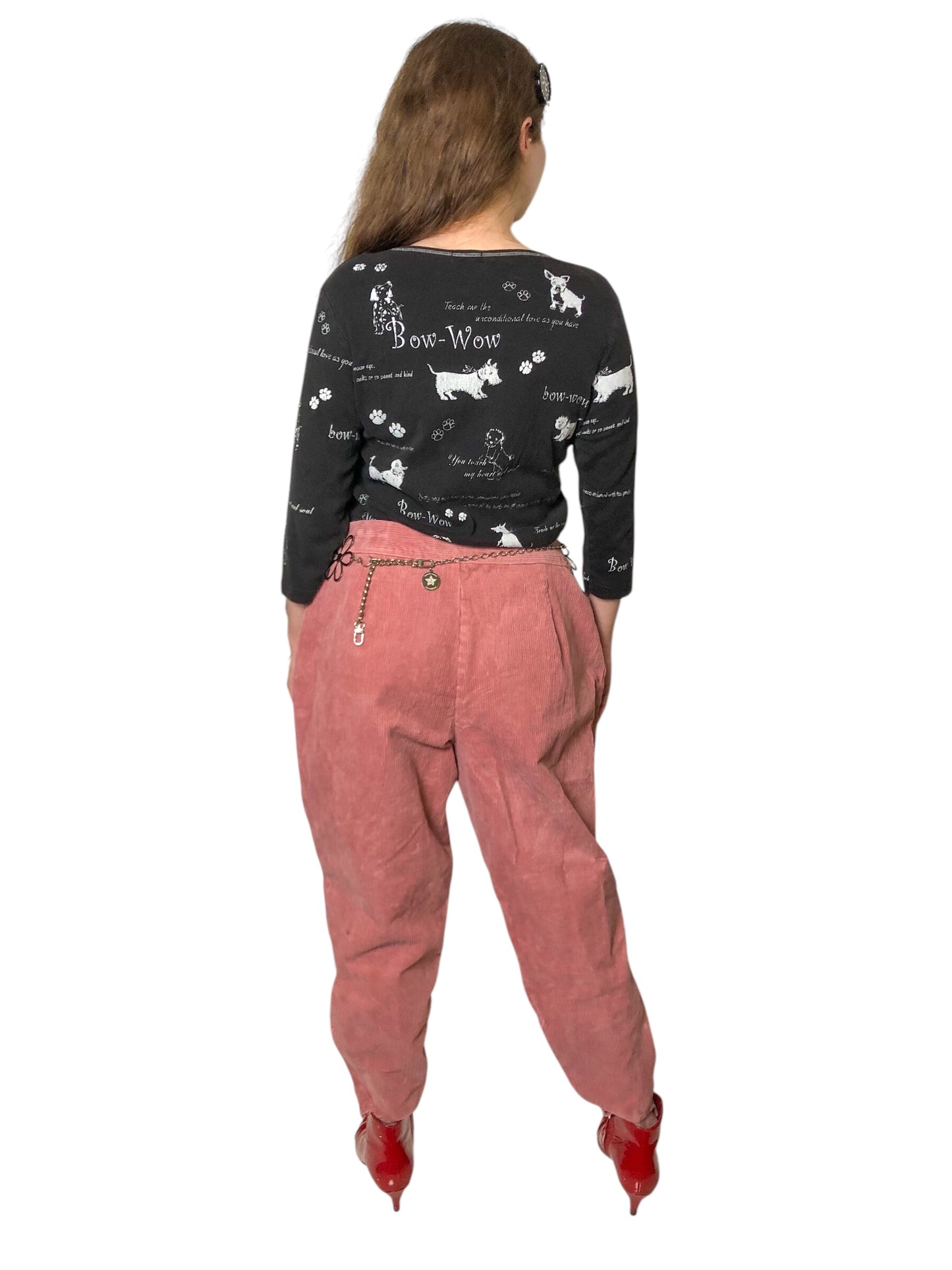 90’s Westport Ltd Rose Pink Corduroy Stirrup Pants (XL/2X)