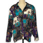 80’s/90’s Retro Satin Print Blouse (L/XL)