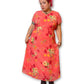 Y2K Floral Pink Maxi Dress (2X)