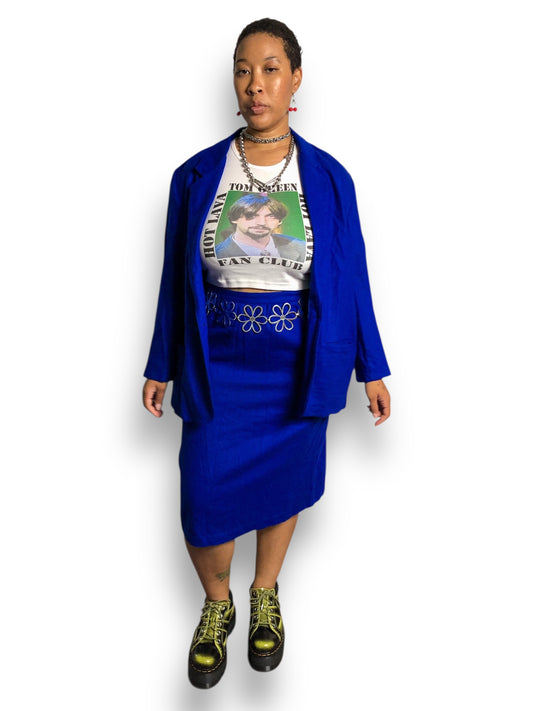 80’s/90’s Alfred Dunner Royal Blue Skirt Suit (XL)
