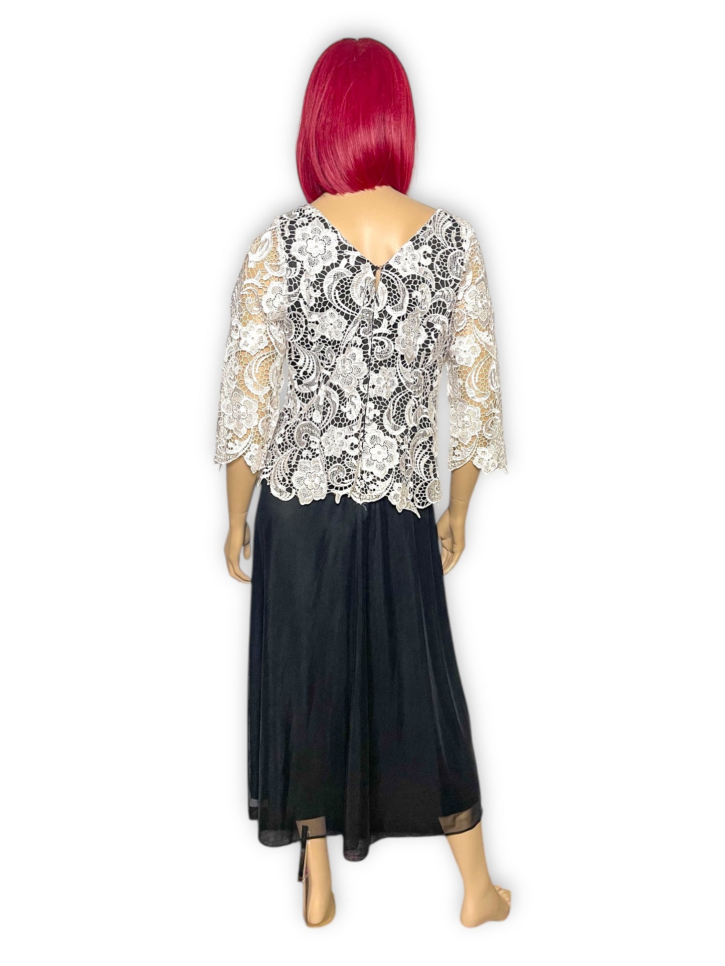 90’s Alex Evenings Retro Maxi Dress (M)