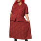 90’s Maggie McNaughton Burgundy Print 2-Piece Set (3X)