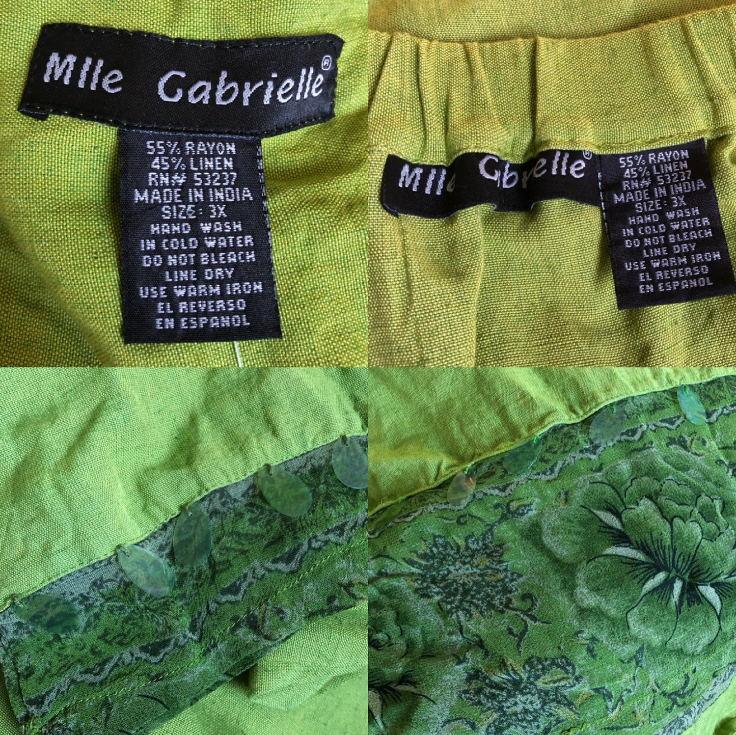 90’s/Y2K Mlle Gabrielle Olive Green 2-Piece Set (3X)