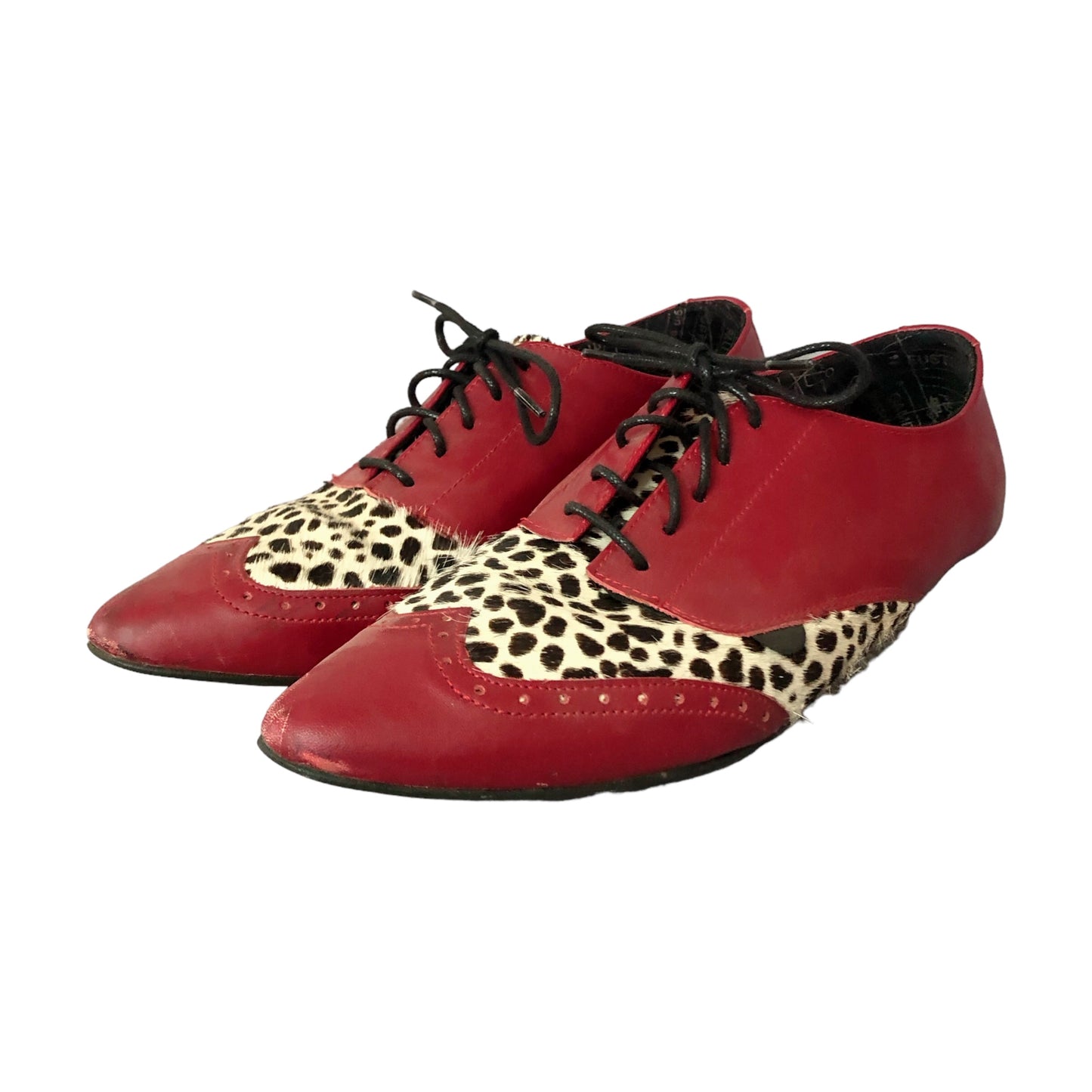 90’s Underground Red Leopard Leather Oxford Shoes (12)