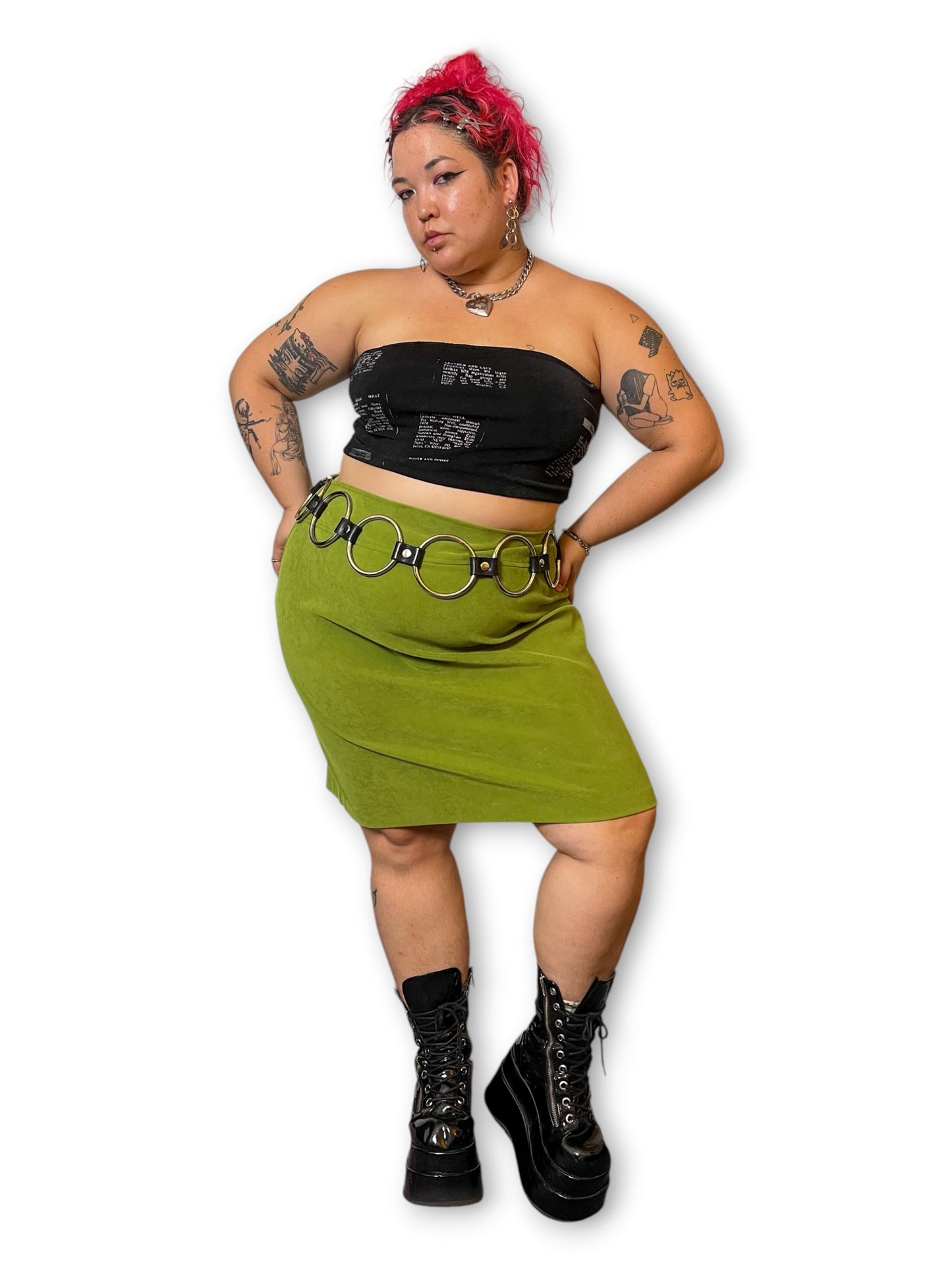 Y2K Lime Green Skirt (2X/3X)