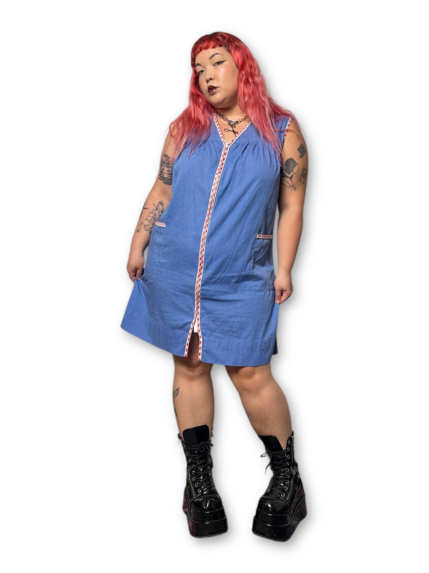 80’s Granada Blue House Dress (XL)