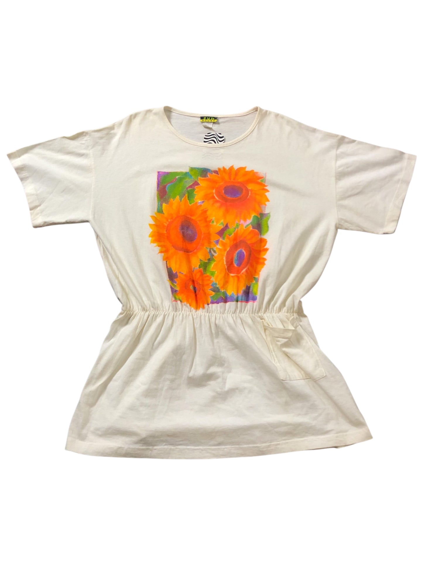 80’s Sun Bound White T-Shirt Mini Dress (M/L/XL)