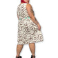 Y2K Swirl Print A-Line Dress (3X)