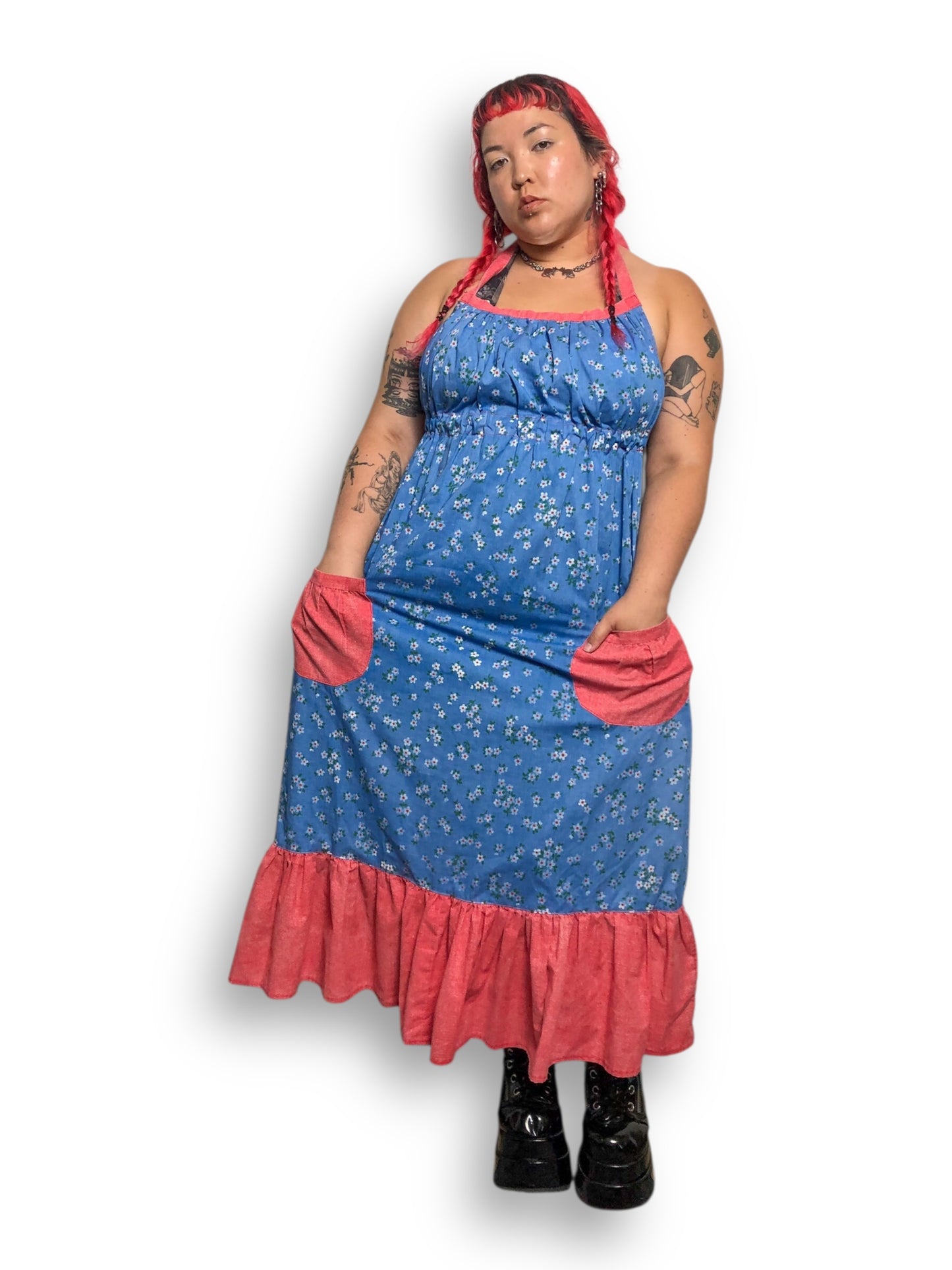 Handmade Floral Print Apron