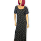 90’s Eddie Bauer Black Floral Maxi Dress (L)