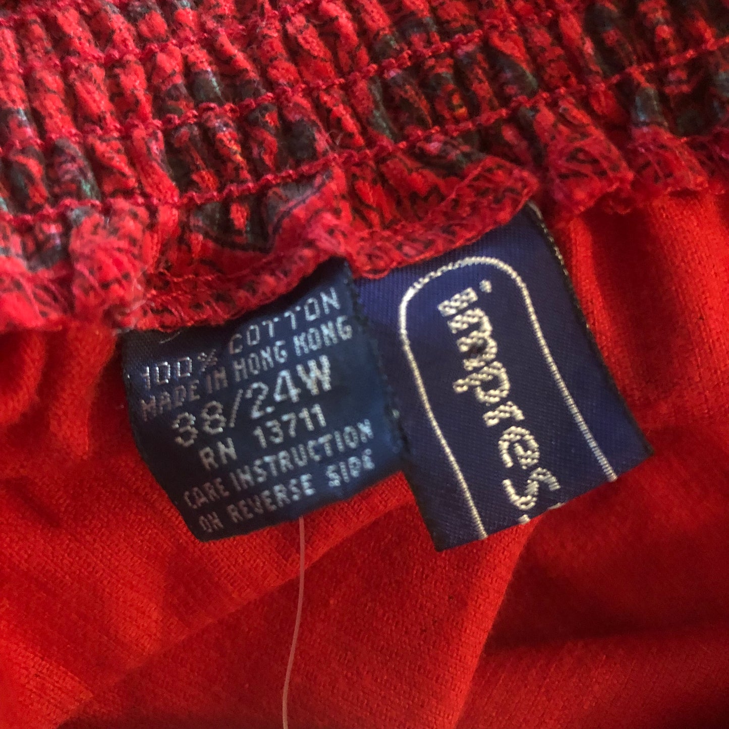 80’s/90’s Impressions II Red Patterned Corduroy Midi Skirt (2X/3X)