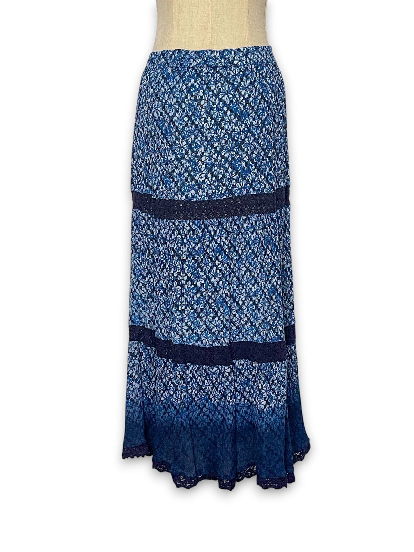 Y2K Boho Cottage Tiered Skirt (M/L/XL/1X)