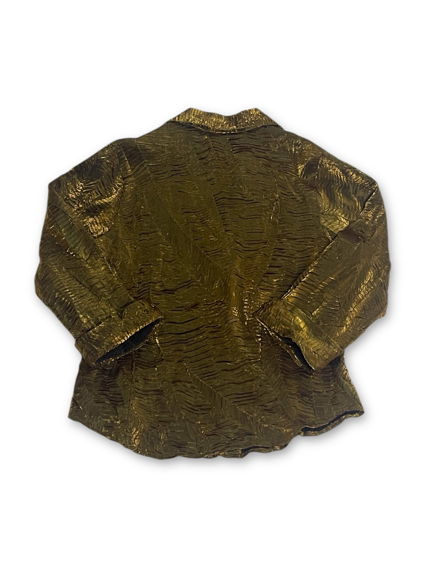 90’s Shiny Pleated Party Blouse (L)