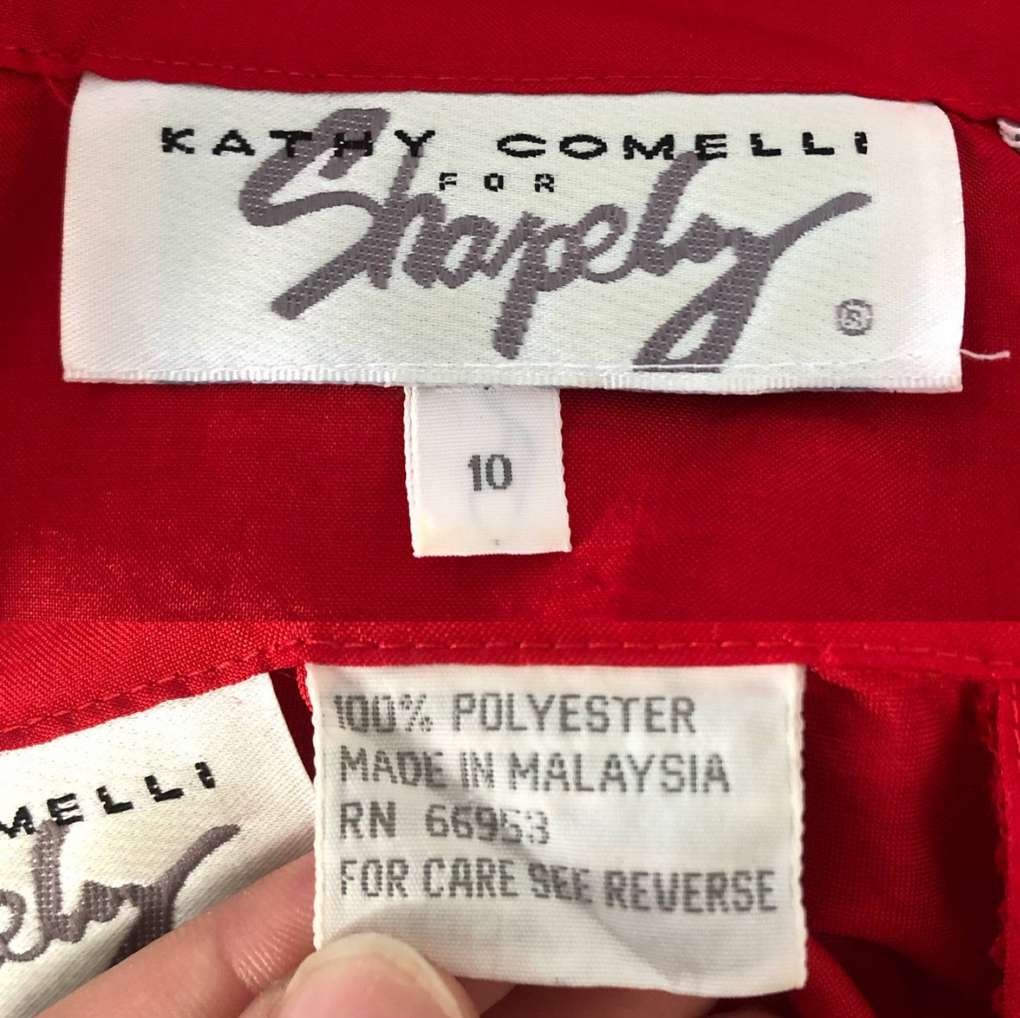 90’s Kathy Comelli for Shapely Red Blouse (L)