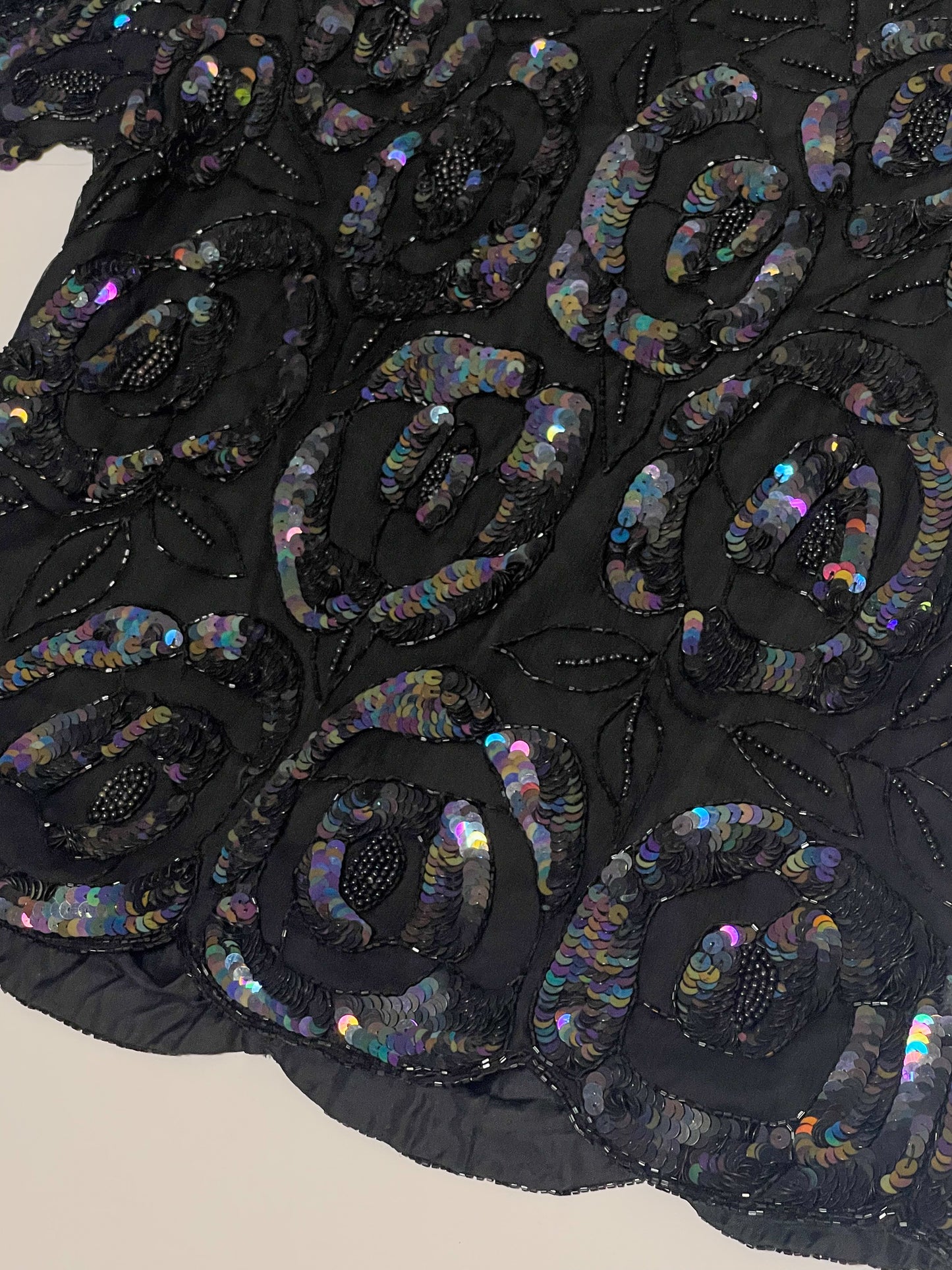 Vintage Whimsygoth Beaded Blouse (M)