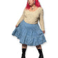 80’s/90’s Prairie Lace Denim Tiered Dress (3X)