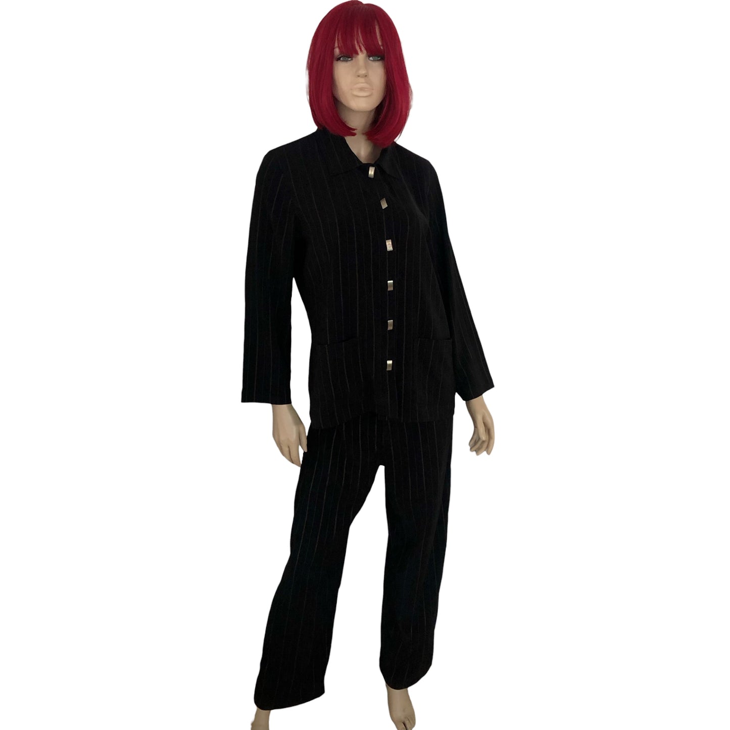 90’s Chico’s Design Black Pinstripe Two-Piece Suit (L/XL)