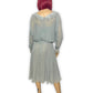 Vintage Gray Periwinkle Chiffon Dress (S/M)