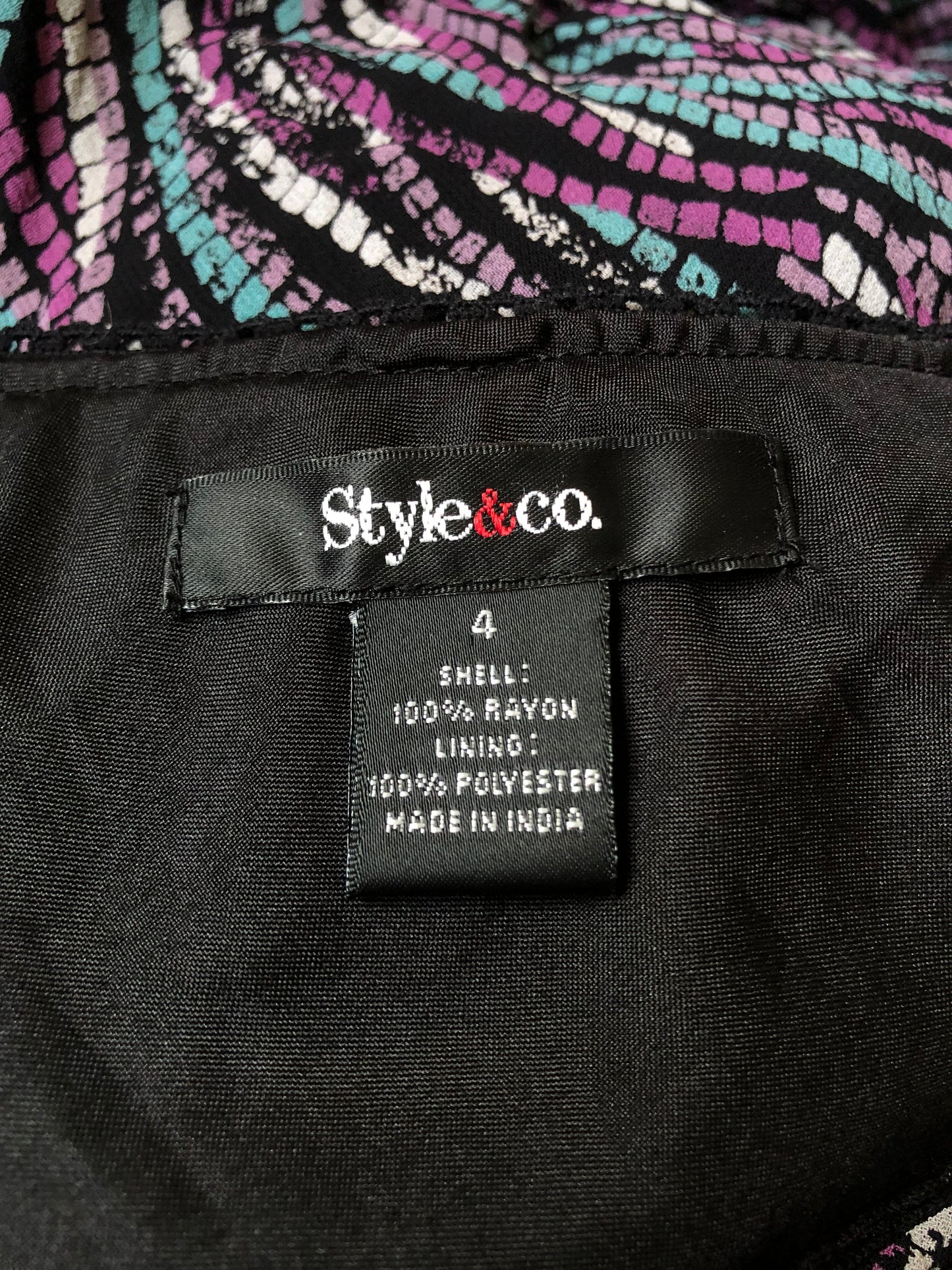 Y2K Style & Co Patterned Midi Skirt (S/M)