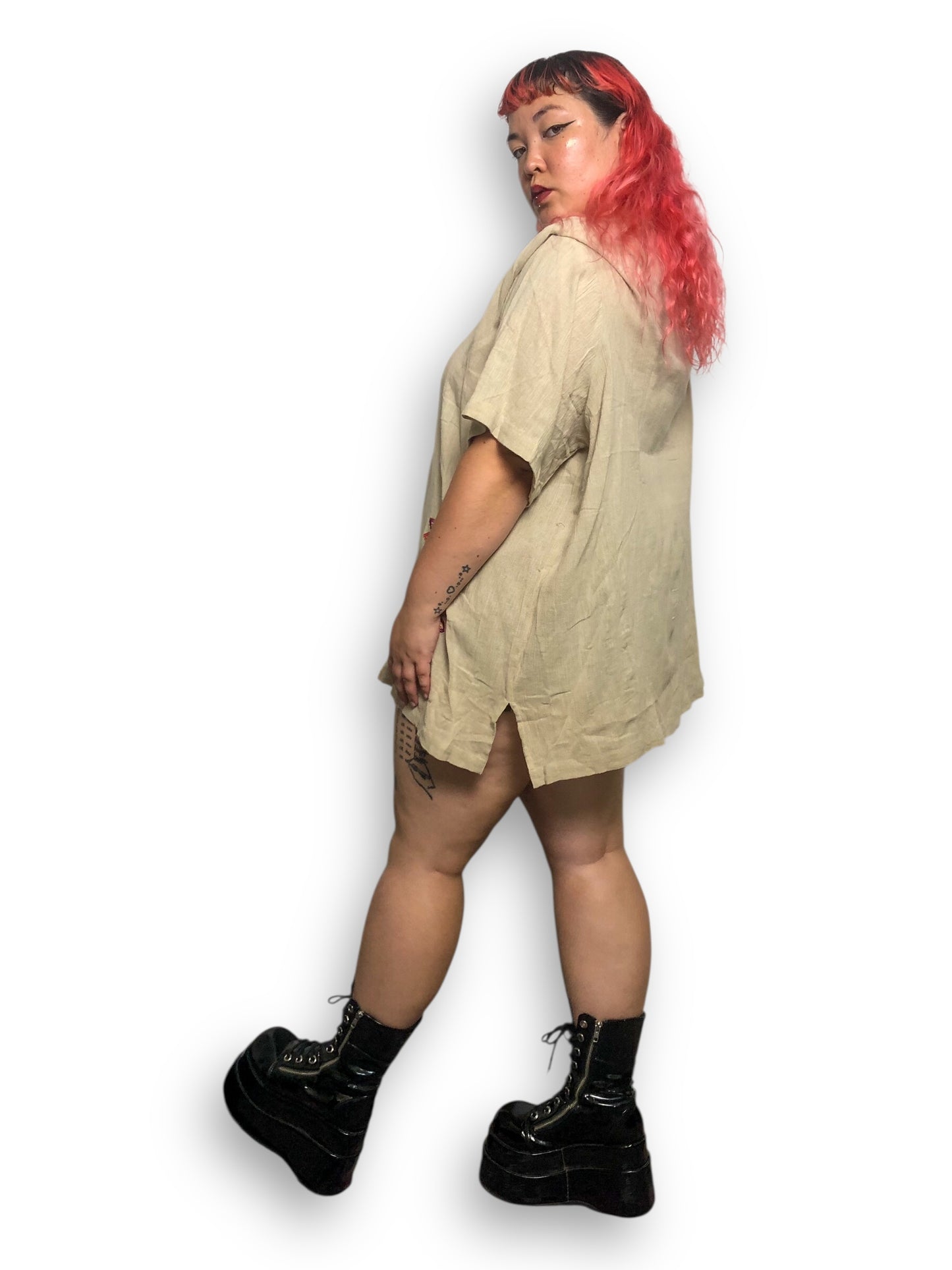 Y2K All American Comfort Beige Blouse (5X)