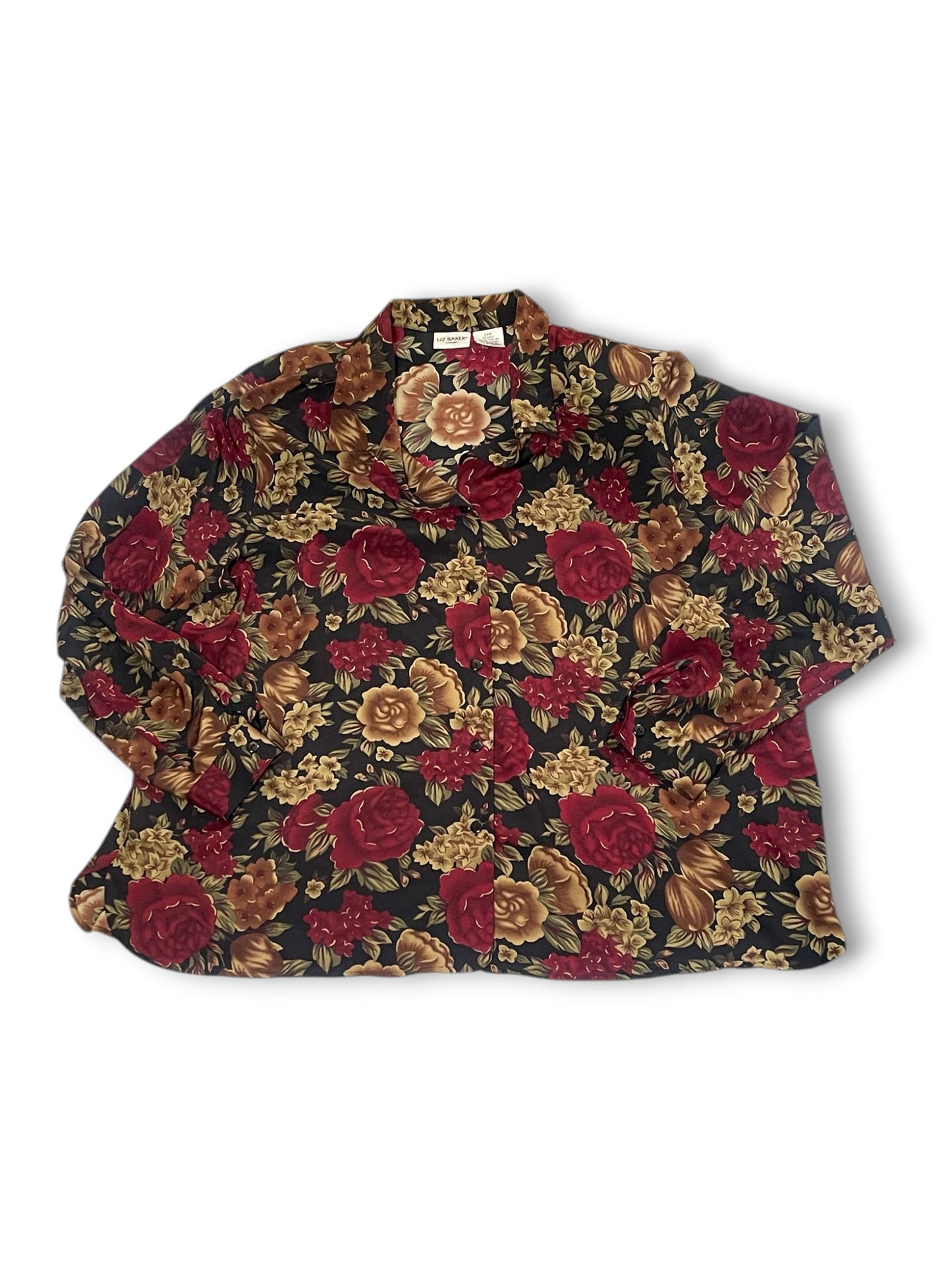 Y2K Dark Romantic Print Blouse (3X)