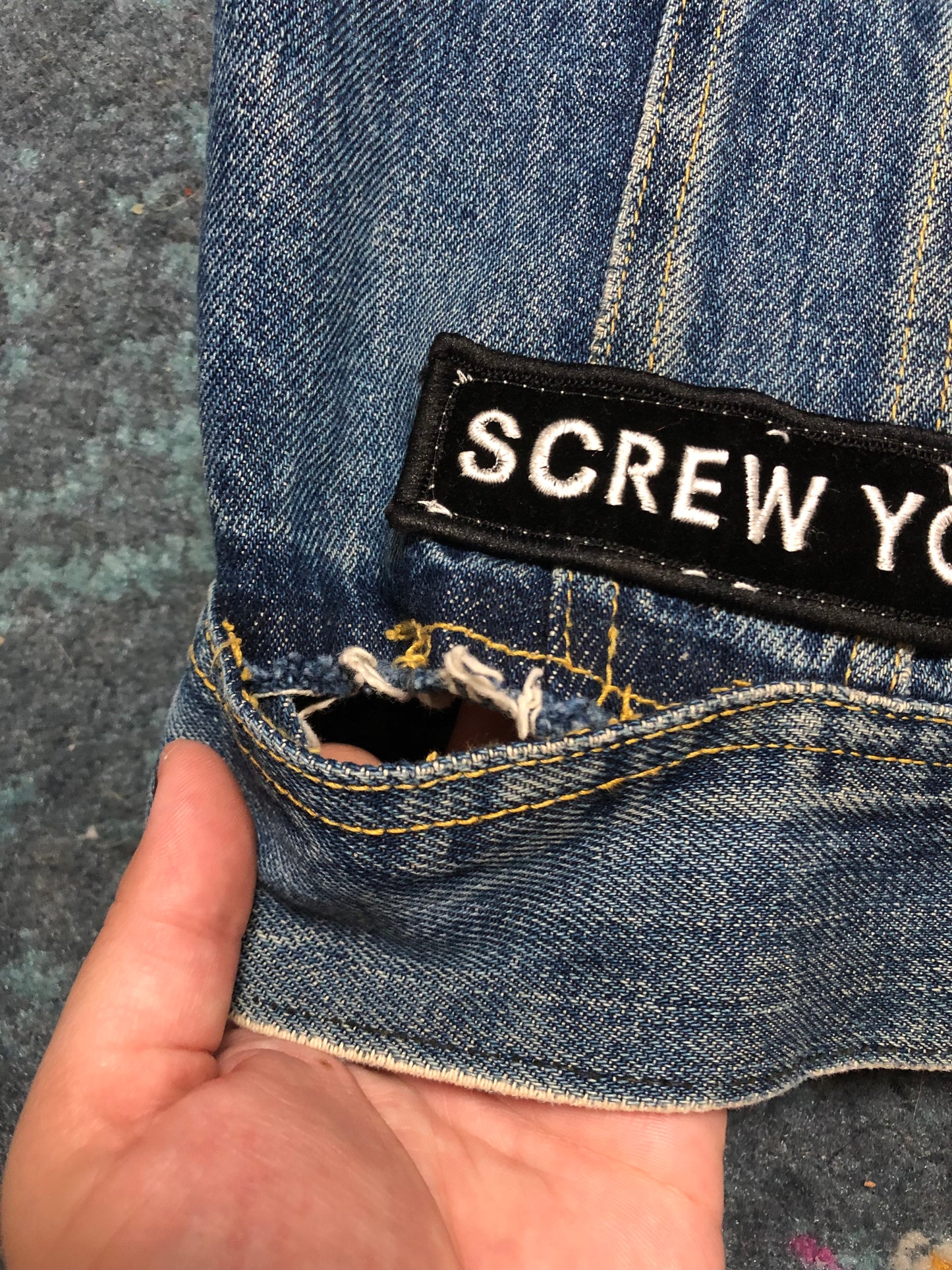 70’s Lee Patched Denim Vest (S/M)