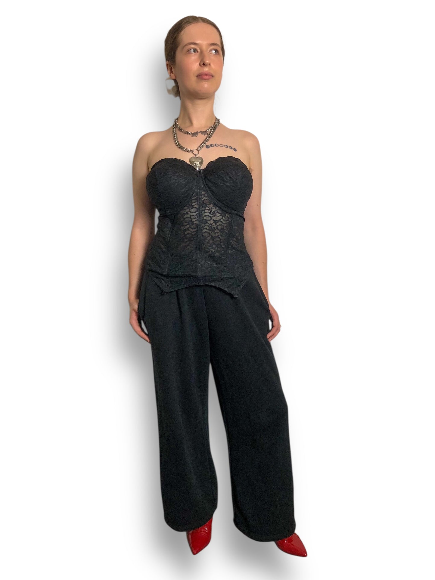 70’s/80’s Goddess Black Lace Bustier Top (36DDD/E)