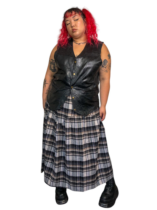 90’s Rebel Ryder Black Patchwork Leather Vest (2X/3X)