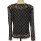 80’s/90’s Beaded Silk Blouse (L)