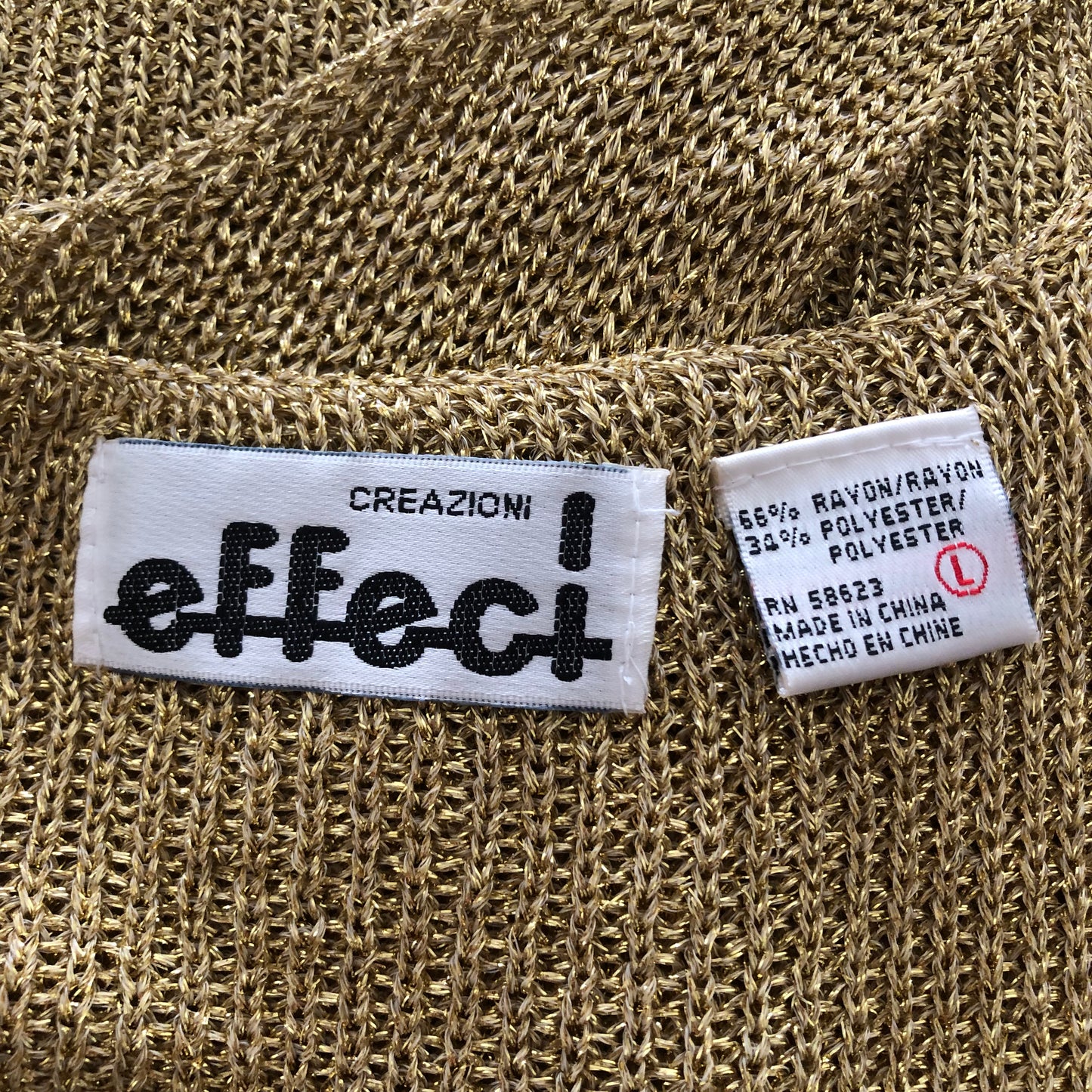 90’s Creazioni Effeci Gold Knit Tank Top (L)