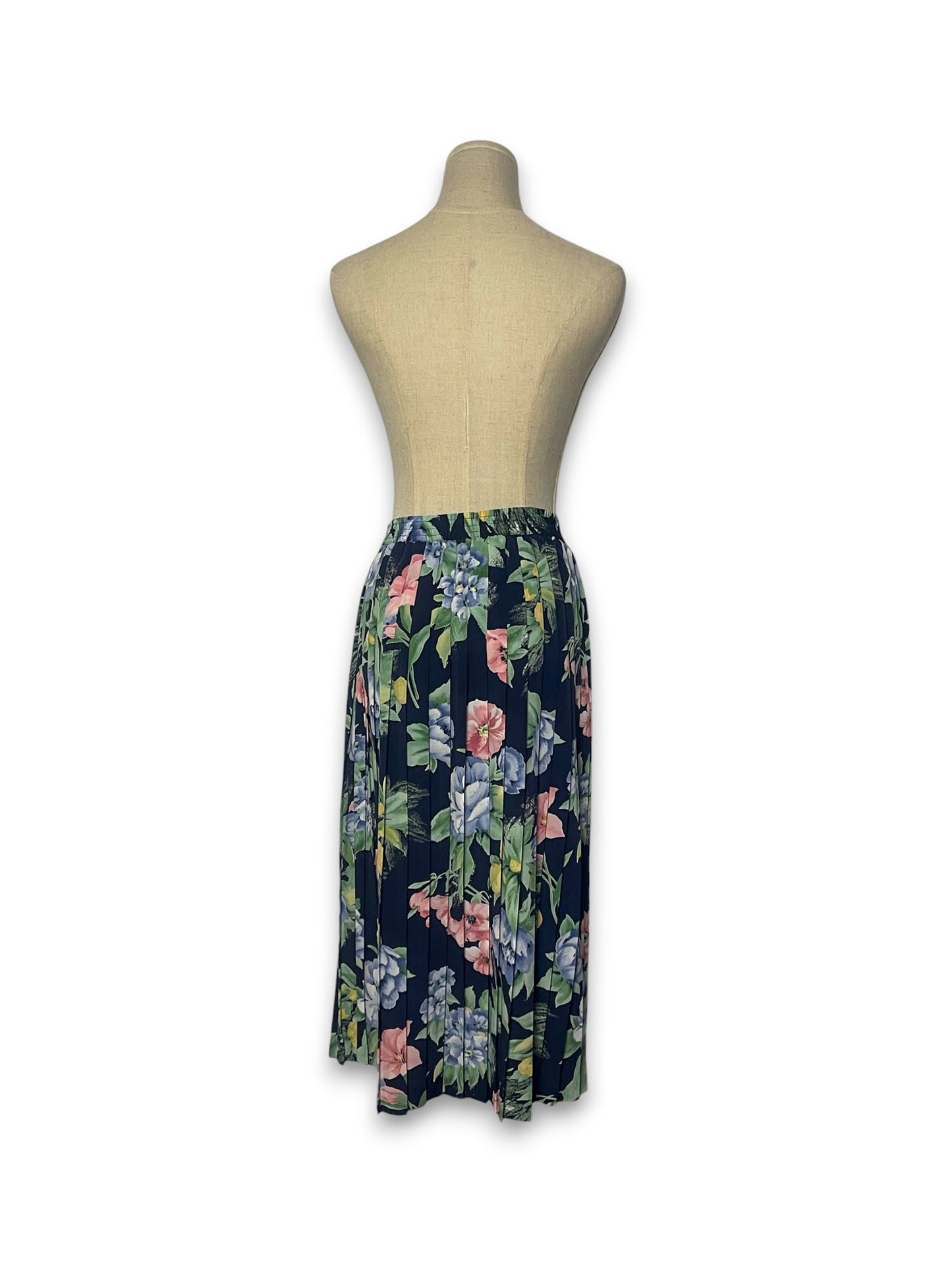 Y2K Retro Floral Pleated Skirt (M/L)