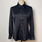 70’s Black Retro Blouse (M)