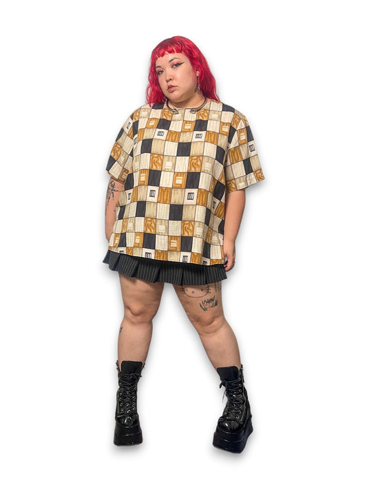 90’s Geometric Retro Blouse (3X/4X)