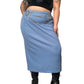 90’s Damasport Baby Blue Rib Knit Midi Skirt (3X)