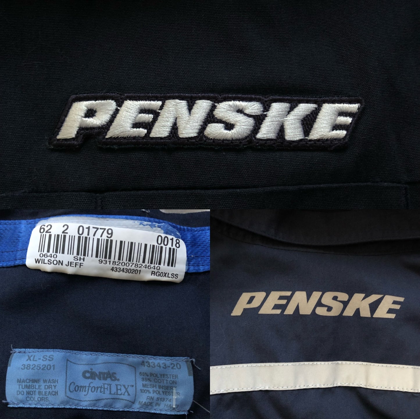Y2K/Modern Navy Blue Work Shirt (XL/2X)