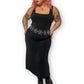 90’s Chico’s Travelers Black Slinky Maxi Dress (XL/2X)