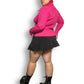 90’s/Y2K Casual Express Pink Knit Cardigan Sweater (XL)