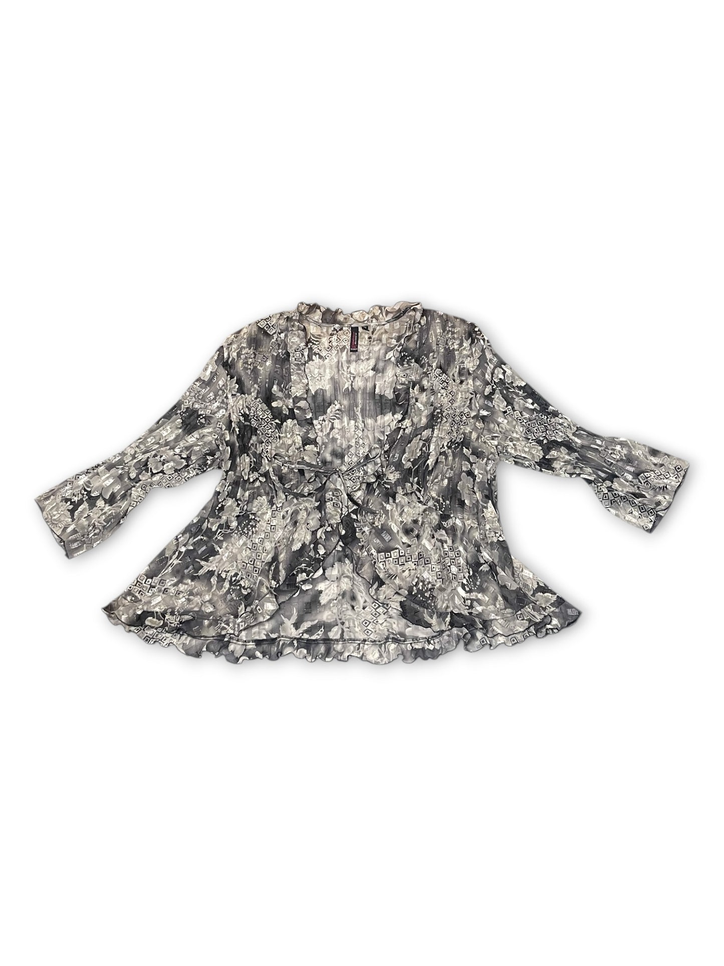 90’s/Y2K Pleated Sheer Blouse (2X)