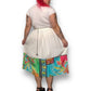 80’s/90’s August Max Woman White Retro Midi Skirt (XL/2X)