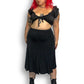 90’s/Y2K Chico’s Travelers Black and White Polka Dot Skirt (L/XL/2X)