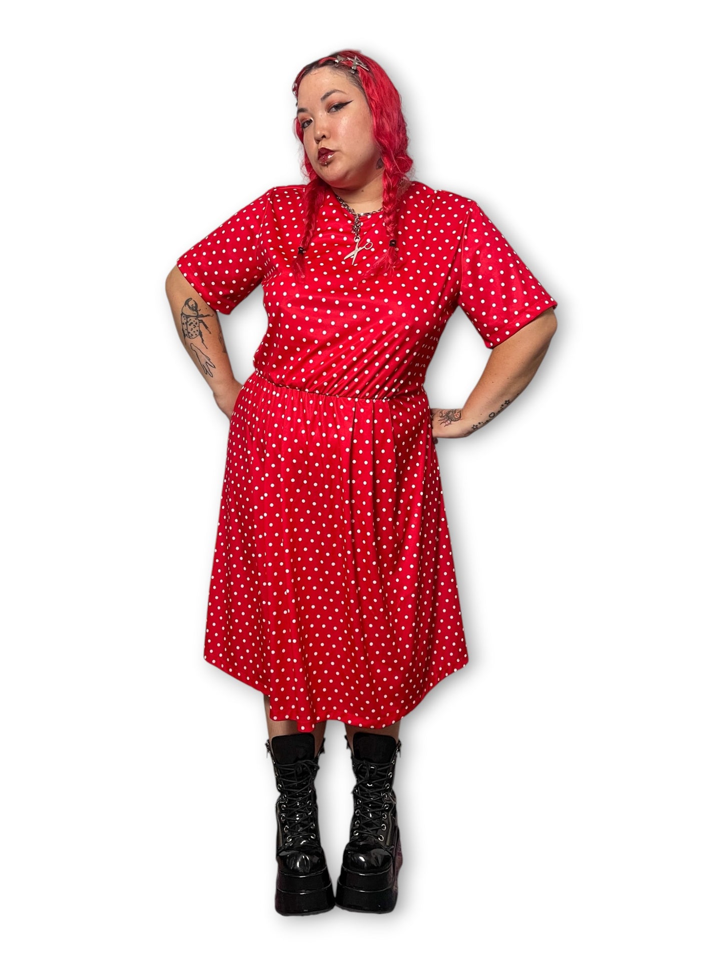 90’s/Y2K Polka Dot A-Line Dress (1X/2X)
