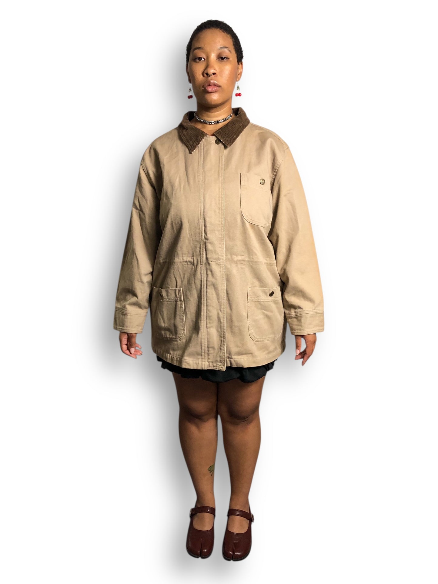 90’s/Y2K Denim & Co Khaki Chore Jacket (XL/2X)