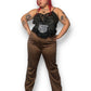 Y2K City Girl by Nancy Bolen Brown Pants (2X)
