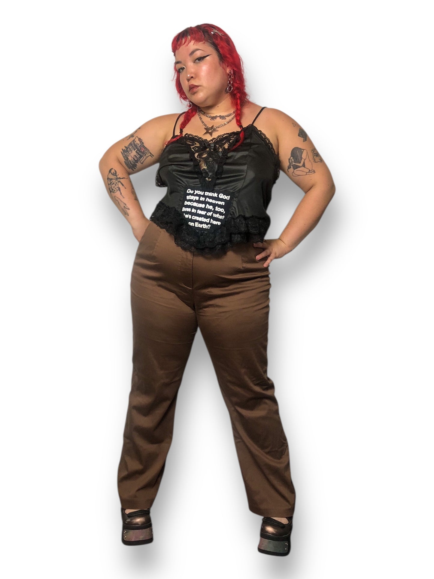Y2K City Girl by Nancy Bolen Brown Pants (2X)