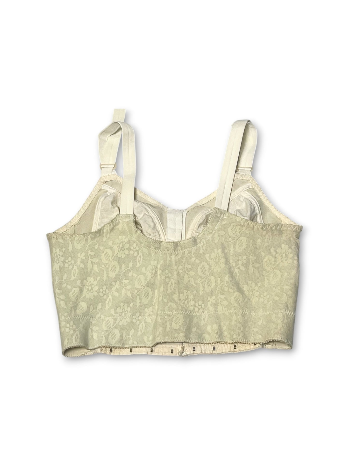 60’s/70’s Ivory Longline Corset Bra (40B)