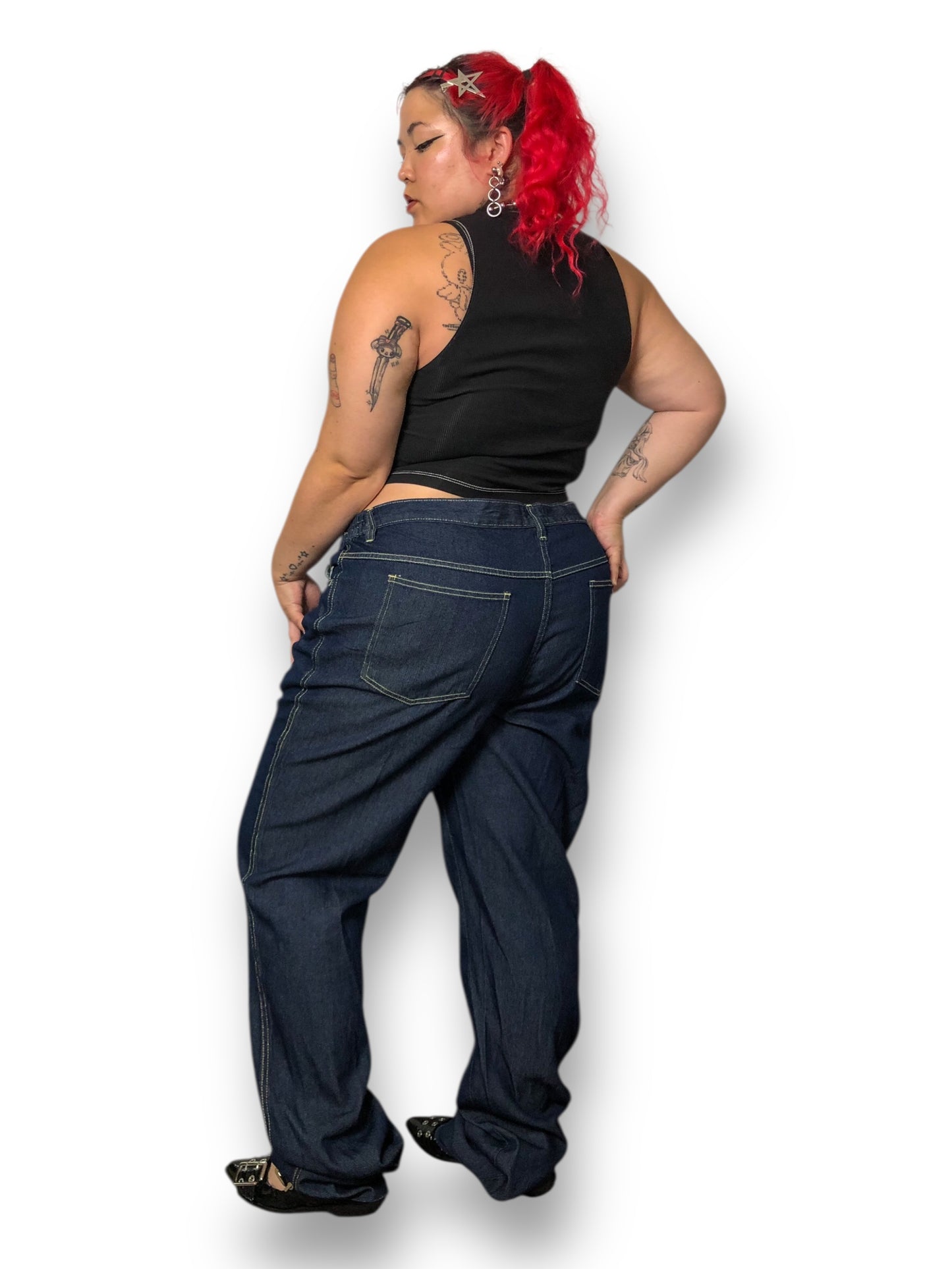 Y2K/Modern Liberty Blues Dark Blue Denim Jeans (3X)
